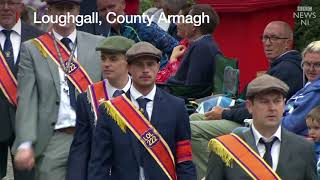 Twelfth of July Thousands march in Orange Order parades [upl. by Norreg]