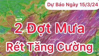 Dự báo Thời tiết ngày 15 tháng 3 năm 2024  Rét tăng cường  Mưa âm kéo dài [upl. by Hailed424]