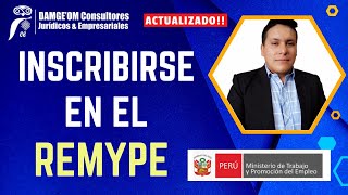 Cómo inscribirse en el REMYPE  Registro de la Micro y Pequeña Empresa paso a paso bien explicado [upl. by Imtiaz]