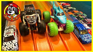 MONSTER TRUCKS VS RACE CARS  Our FAVORITE Monster Jam amp Hot Wheels Racerverse RACING COMPILATION [upl. by Hubsher]