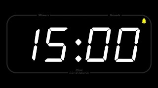 15 MINUET  TIMER amp ALARM  Full HD  COUNTDOWN [upl. by Idok488]