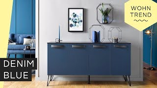 Wohnzimmer Ideen Einrichten mit dem Wohntrend “Denim Blue”  Roombeez – powered by OTTO [upl. by Averil]