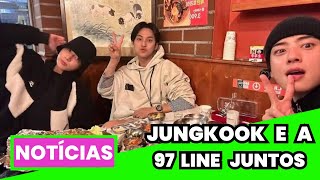 JUNGKOOK MINGYU YUNO E CHA EUN WOO A 97 LINE SE REUNIU PARA JANTAR E BEBER [upl. by Thay43]