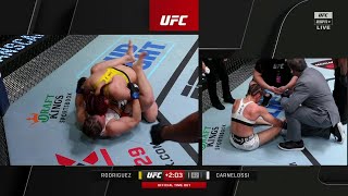 Piera Rodriguez DQ’d for headbutting Ariane Carnelossi at UFCVegas92  ESPN MMA [upl. by Mikael802]