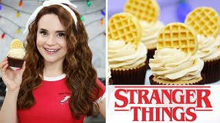 HOW TO MAKE STRANGER THINGS EGGO WAFFLE CUPCAKES  NERDY NUMMIES [upl. by Hege]