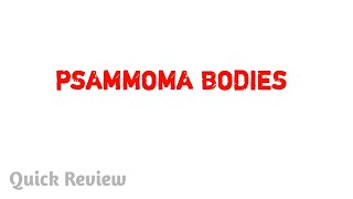 Psammoma bodies  Pathology  Easy explaination  MBBS [upl. by Ahtoelc]