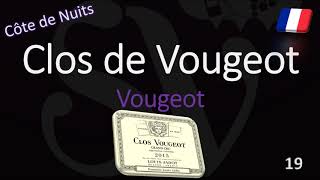 How to Pronounce Clos de Vougeot Burgundy Grand Cru Wine Pronunciation Pinot Noir [upl. by Eelarbed230]