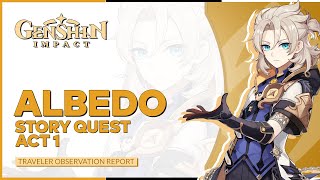 Albedo Story Quest  All Cutscenes  Genshin Impact 12 HD 1080p 60fps [upl. by Airec]