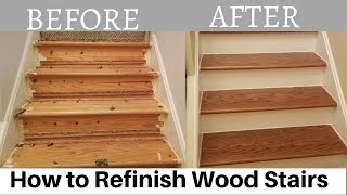 How to Refinish Wood Stairs [upl. by Aseela199]