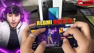 REDMI NOTE 13 UNBOXING 🎁AND HANDCAM 📲 SETTINGS ⚙️ HUD  SENSI  DPI FREE FIRE HIGHLIGHTS 😍 [upl. by Annawek850]