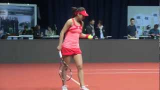 Sorana Cirstea service game vs Anna Chakvetadze  Porsche Tennis Grand Prix 2012 [upl. by Leasi]