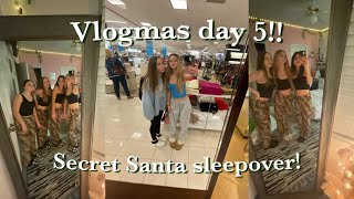 Vlogmas day 5  Secret Santa sleepover🎄 [upl. by Ynttirb471]