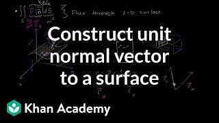 Constructing a unit normal vector to a surface  Multivariable Calculus  Khan Academy [upl. by Edivad569]