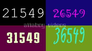 QUAD VISION 2 Numbers 20001 to 40000 in multicolor 🌈 fonts HD [upl. by Elstan]