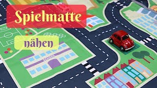 Wie du aus 1 Meter Stoff eine SpielmatteSpielteppich für Kinder nähst  Ohne Schnittmuster [upl. by Eahc]