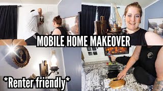 MOBILE HOME MAKEOVER  LIVING ROOM ART GALLERY  RENTER FRIENDLY  KIMI COPE [upl. by Danialah]