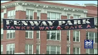 Yawkey Way sign comes down [upl. by Eseerehc]