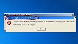 How to Fix the Sysfader iexplore exe Application Error [upl. by Mossman863]