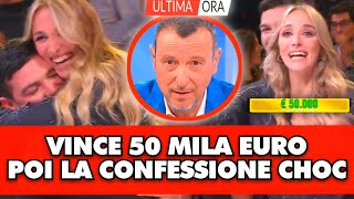 Lacrime ad Affari tuoi vince 50mila euro poi la confessione choc [upl. by Tidwell]