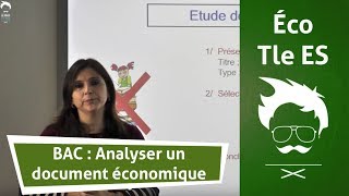 Économie  Terminale  Bac  Analyser un document économique [upl. by Torbart]