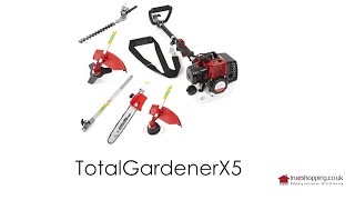 Trueshopping ‘TotalGardenerX5’ 5in1 Petrol Multi Tool [upl. by Eirene]