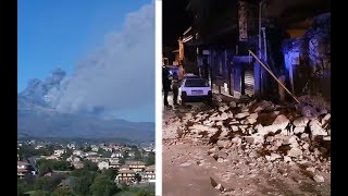 Mount Etna volcano quake jolts Sicily [upl. by Eeliah995]