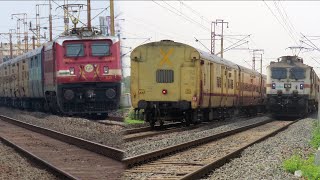 22637 West Coast SF Express makes perfect crossing with MysoreChennai express  Indian railways [upl. by Carthy663]