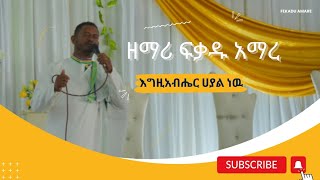 እግዚአብሔር ሀያል ነዉ ዘማሪ ፍቃዱ አማረ መዝሙር  Audio zemari fekadu amare mezmur zemarifekaduamare new [upl. by Burget]