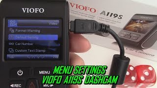 Menu Settings Setup VIOFO A119S Dash Cam [upl. by Yenffad]