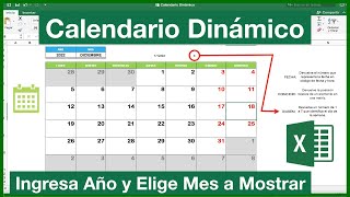 CALENDARIO Perpetuo en Excel sin MACROS Tutorial para Calendario Dinámico en EXCEL 2016 E27 [upl. by Els]