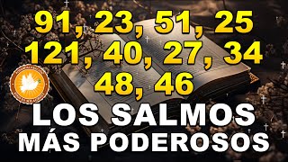 LOS SALMOS MÁS PODEROSOS 91 23 51 25 121 40 27 34 48 46 [upl. by Eibbil]