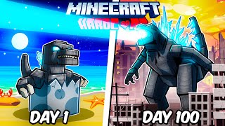 I Survived 100 Days as GODZILLA in Hardcore Minecraft [upl. by Starinsky]