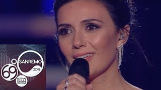 Sanremo 2019  Lemozione di Baglioni e Serena Rossi nel ricordo di Mia Martini [upl. by Annayi]