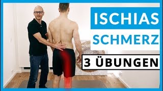 Ischiasschmerzen loswerden 3 SOFORTÜbungen [upl. by Nerrual513]