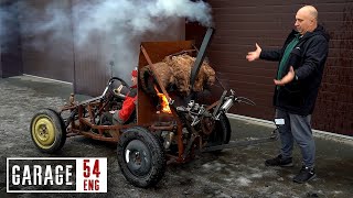 DIY Steam Engine  First Drive [upl. by Lierbag]