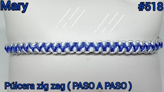 COMO HACER UNA PULSERA ZIG ZAG DE HILO  PASO A PASO [upl. by Jorin13]