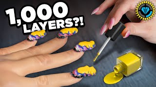 I Tried the 1000 Layer Nail Polish Challenge  Style Theory [upl. by Ynttirb]