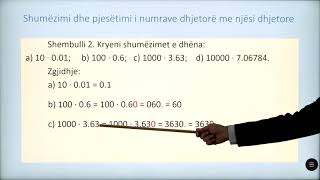 6 02 053  Java 14  Matematikë  shumëzimi dhe pjesëtimi i numrave dhjetorë me 10 100 1000 etj [upl. by Mount]