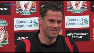 Carragher swears at reporter and labels him nosey [upl. by Attiuqaj]