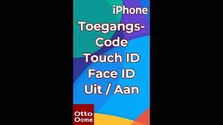 Hoe zet je de toegangscode van je iPhone aan of uit Touch id of Face ID uit en aanzetten [upl. by Arocal]