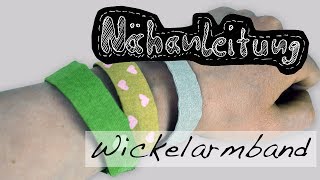 Nähanleitung Freundschaftsarmband selber nähen Wickelarmband Armband Tutorial Anleitung kostenlos [upl. by Amelina206]