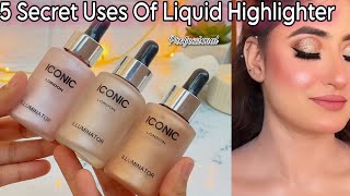 How To Use Iconic illuminator Like A Pro  Liquid Highlighter Professional Uses beautyhacks [upl. by Carlisle]