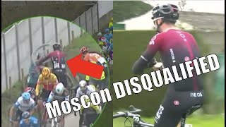 Gianni Moscon DISQUALIFICATION from KuurneBrusselsKuurne 2020  EXPLAINED [upl. by Shelton150]