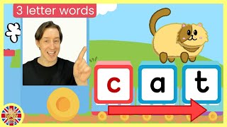 3 letter words phonics sound Learn to readat word familyfirst wordCVC letterskidslearning [upl. by Tracy276]