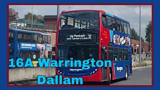 Full route 16A Warrington to Dallam Warrington own buses [upl. by Gregoire166]