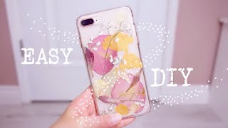 easy diy aesthetic pressed flower phone case without resin  trendy and cute [upl. by Ludovika]