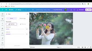 Floutage  Blur effect using canva [upl. by Edmondo]