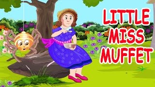 Little Miss MuffetSat on a tuffet  Animated Nursery Rhyme in English [upl. by Aihsenek]