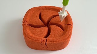 Very Satisfying and Relaxing Kinetic Sand Crunchy Sand drop and squish  25 [upl. by Eiclek312]