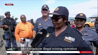 Limpopo SAPS at scene of illegal mining operation Pimani Baloyi [upl. by Briant883]